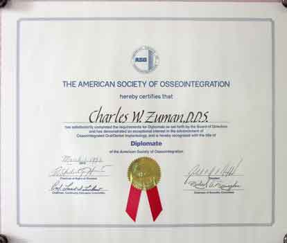 dr charles zuman certificate diploma 2